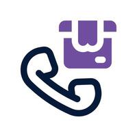 call icon. dual tone icon for your website, mobile, presentation, and logo design. vector
