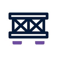 wooden box icon. dual tone icon for your website, mobile, presentation, and logo design. vector