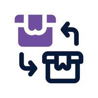 return icon. dual tone icon for your website, mobile, presentation, and logo design. vector