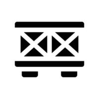 wooden box icon. glyph icon for your website, mobile, presentation, and logo design. vector