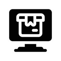 online store icon. glyph icon for your website, mobile, presentation, and logo design. vector