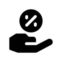 discount icon. glyph icon for your website, mobile, presentation, and logo design. vector