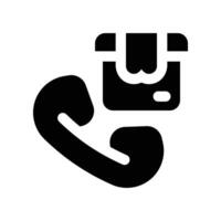 call icon. glyph icon for your website, mobile, presentation, and logo design. vector