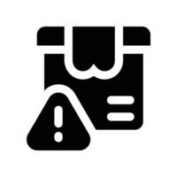 alert icon. glyph icon for your website, mobile, presentation, and logo design. vector