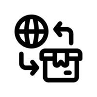 global distribution icon. line icon for your website, mobile, presentation, and logo design. vector