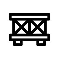 wooden box icon. line icon for your website, mobile, presentation, and logo design. vector