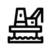 oil mining icon. line icon for your website, mobile, presentation, and logo design. vector
