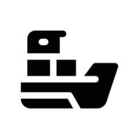 cargo ship icon. glyph icon for your website, mobile, presentation, and logo design. vector