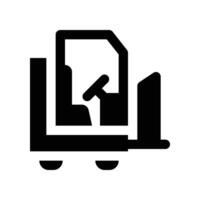 forklift icon. glyph icon for your website, mobile, presentation, and logo design. vector