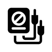 voltmeter icon. glyph icon for your website, mobile, presentation, and logo design. vector