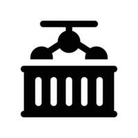 container icon. glyph icon for your website, mobile, presentation, and logo design. vector