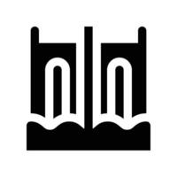 dam icon. glyph icon for your website, mobile, presentation, and logo design. vector