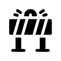 traffic barrier icon. glyph icon for your website, mobile, presentation, and logo design. vector