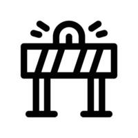 traffic barrier icon. line icon for your website, mobile, presentation, and logo design. vector