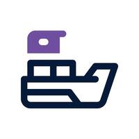 cargo ship icon. dual tone icon for your website, mobile, presentation, and logo design. vector