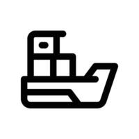 cargo ship icon. line icon for your website, mobile, presentation, and logo design. vector