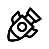 nuclear bomb icon. line icon for your website, mobile, presentation, and logo design. vector