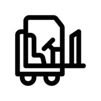 forklift icon. line icon for your website, mobile, presentation, and logo design. vector