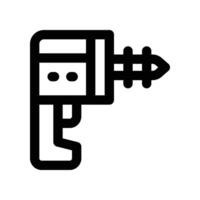 drill icon. line icon for your website, mobile, presentation, and logo design. vector
