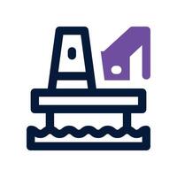 oil mining icon. dual tone icon for your website, mobile, presentation, and logo design. vector