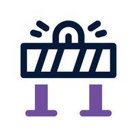 traffic barrier icon. dual tone icon for your website, mobile, presentation, and logo design. vector