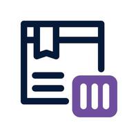 product barcode icon. dual tone icon for your website, mobile, presentation, and logo design. vector