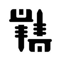 screw icon. glyph icon for your website, mobile, presentation, and logo design. vector
