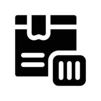product barcode icon. glyph icon for your website, mobile, presentation, and logo design. vector