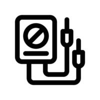 voltmeter icon. line icon for your website, mobile, presentation, and logo design. vector