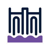 dam icon. dual tone icon for your website, mobile, presentation, and logo design. vector