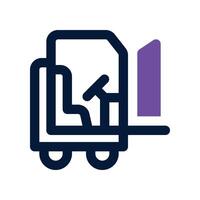 forklift icon. dual tone icon for your website, mobile, presentation, and logo design. vector