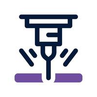 laser machine icon. dual tone icon for your website, mobile, presentation, and logo design. vector