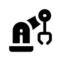 robotic arm icon. glyph icon for your website, mobile, presentation, and logo design. vector