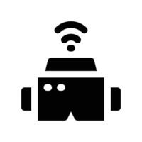 virtual reality icon. glyph icon for your website, mobile, presentation, and logo design. vector
