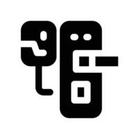 door lock icon. glyph icon for your website, mobile, presentation, and logo design. vector
