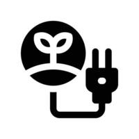 green energy icon. glyph icon for your website, mobile, presentation, and logo design. vector