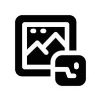 generate picture icon. glyph icon for your website, mobile, presentation, and logo design. vector