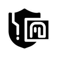 authentification icon. glyph icon for your website, mobile, presentation, and logo design. vector