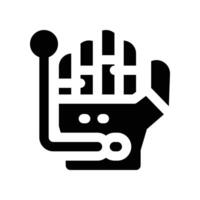robotic hand icon. glyph icon for your website, mobile, presentation, and logo design. vector