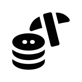 datos minería icono. glifo icono para tu sitio web, móvil, presentación, y logo diseño. vector