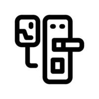 door lock icon. line icon for your website, mobile, presentation, and logo design. vector