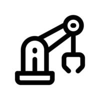 robotic arm icon. line icon for your website, mobile, presentation, and logo design. vector