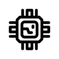 microchip icon. line icon for your website, mobile, presentation, and logo design. vector