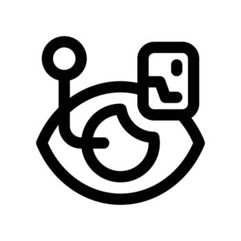 bionic eyes icon. line icon for your website, mobile, presentation, and logo design. vector