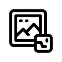 generate picture icon. line icon for your website, mobile, presentation, and logo design. vector