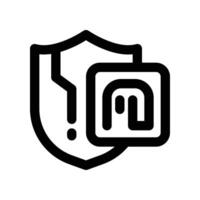 authentification icon. line icon for your website, mobile, presentation, and logo design. vector