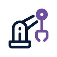 robotic arm icon. dual tone icon for your website, mobile, presentation, and logo design. vector