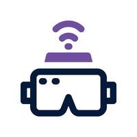 virtual reality icon. dual tone icon for your website, mobile, presentation, and logo design. vector