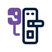 door lock icon. dual tone icon for your website, mobile, presentation, and logo design. vector