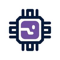 microchip icon. dual tone icon for your website, mobile, presentation, and logo design. vector